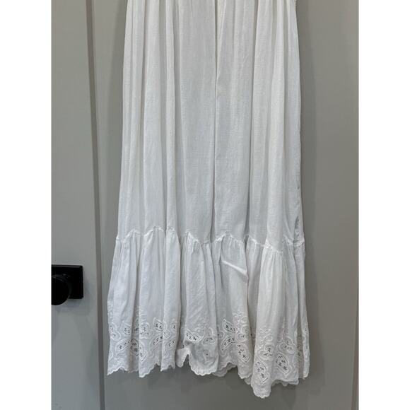 Ulla Johnson Openline Dress Blanc White Layered Midi Small Lace - Picture 4 of 10